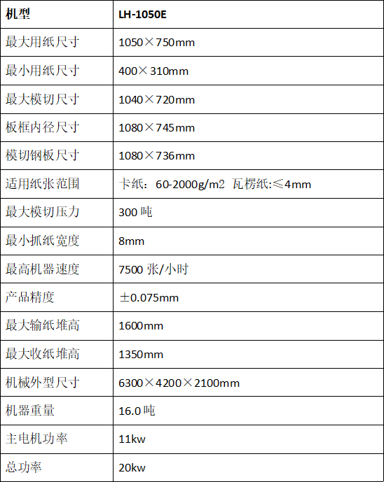 LH-1050E全自動模切機