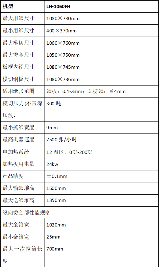 LH-1060FH全自動燙金模切機(jī)