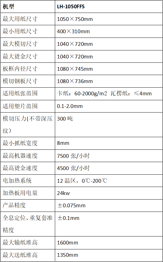 LH-1050FFS全自動(dòng)清廢燙金模切機(jī)（全息定位功能）